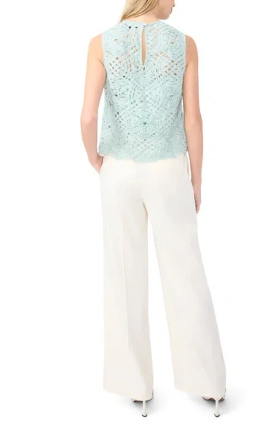 Ted Baker Hazel Sheer Lace Shell In Blue
