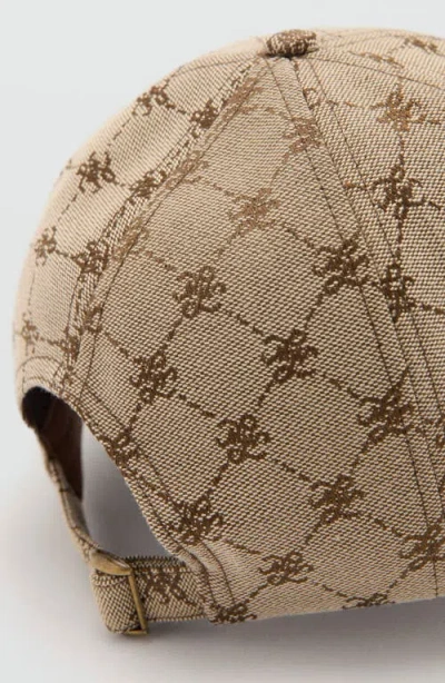 Mango Logo Adjustable Baseball Cap In Pattern