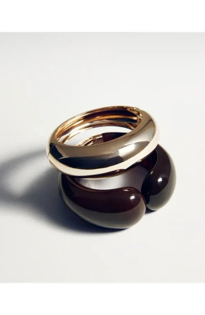 Mango Set Of 2 Volume Bracelets In Pattern