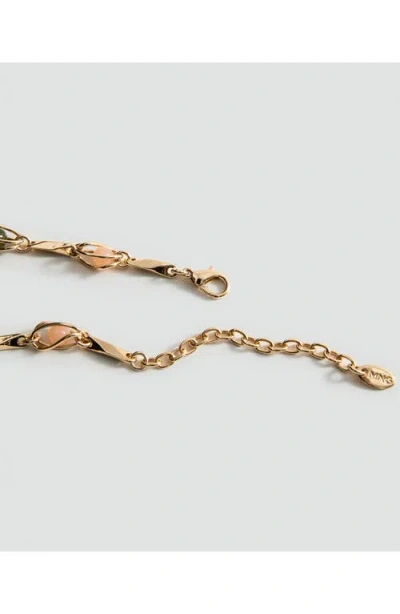 Mango Mixed Beads Necklace In Orange