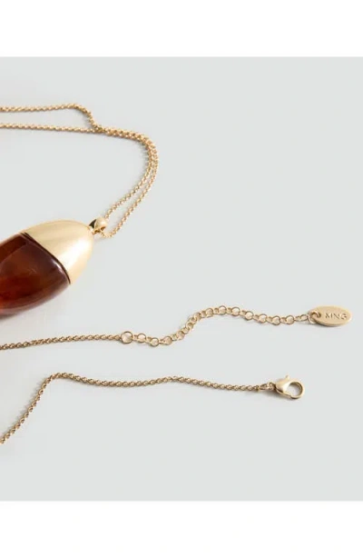 Mango Resin Pendant Necklace In Pattern