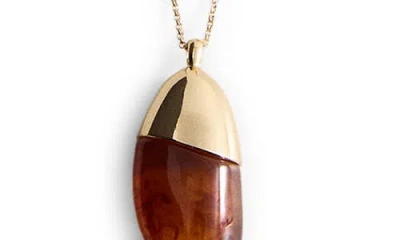 Mango Resin Pendant Necklace In Pattern