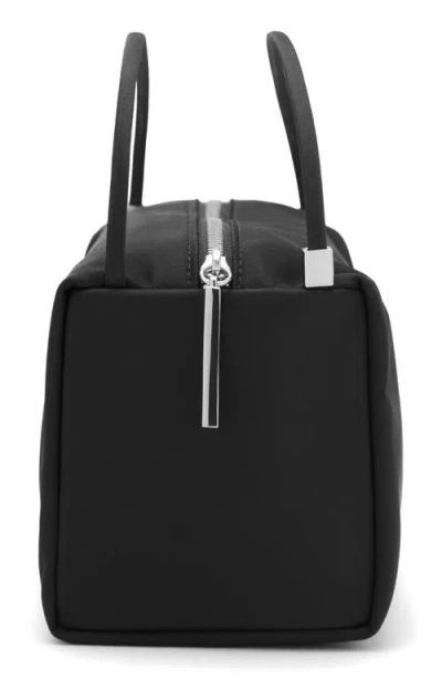 Mango Nylon Top Handle Bag In Black