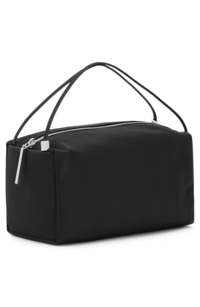 Mango Nylon Top Handle Bag In Black