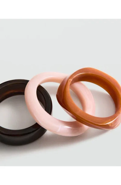 Mango Set Of 3 Bangle Bracelets In Multi