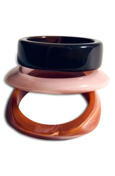 Mango Set Of 3 Bangle Bracelets In Multi