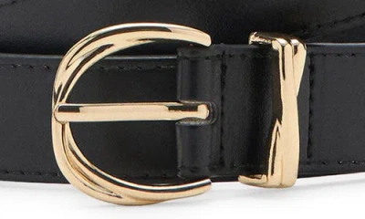 Mango Oval Buckle Belt In Black