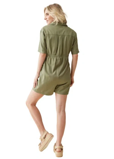 Ingrid & Isabel Utility Romper In Green