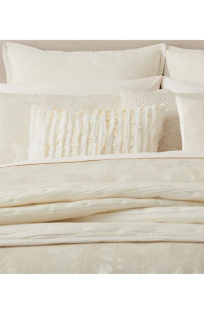 Donna Karan Flutter Sequin Accent Pillow In White