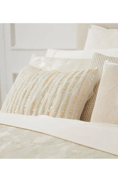 Donna Karan Flutter Sequin Accent Pillow In White