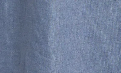 Reformation Womens Everett Square-neck Linen Midi Dress Cornflower In Purple