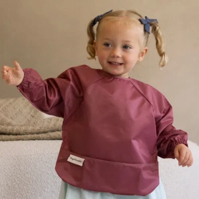 Tiny Twinkle Mess-proof/waterproof 2-pack Long-sleeve Bib In Red