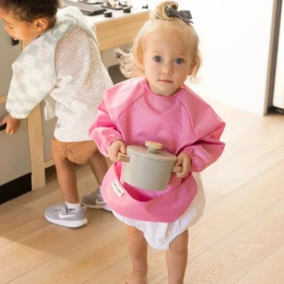 Tiny Twinkle Mess-proof/waterproof 2-pack Long-sleeve Bib In Orange