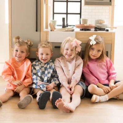 Tiny Twinkle Mess-proof/waterproof 2-pack Long-sleeve Bib In Orange