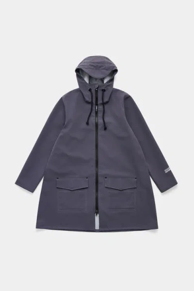 Stutterheim Mosebacke Patch Matte Raincoat In Gray