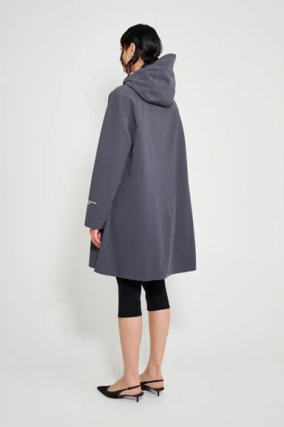 Stutterheim Mosebacke Patch Matte Raincoat In Gray