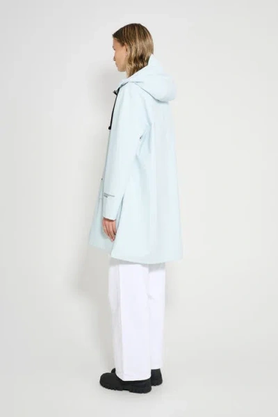 Stutterheim Mosebacke Patch Matte Raincoat In Blue