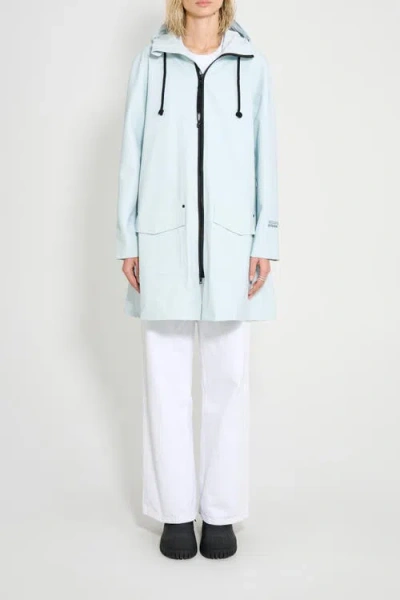 Stutterheim Mosebacke Patch Matte Raincoat In Blue