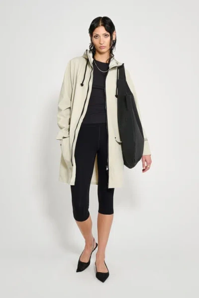 Stutterheim Mosebacke Patch Matte Raincoat In Neutral