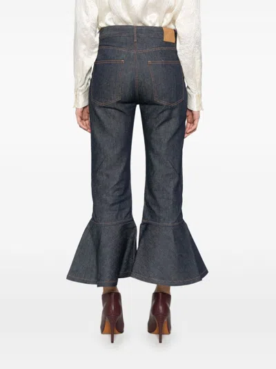 Bite Studios Flared Petal Leg Jeans In Blue