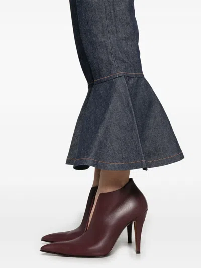 Bite Studios Flared Petal Leg Jeans In Blue