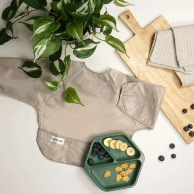 Tiny Twinkle Mess-proof/waterproof 2-pack Long-sleeve Bib In Blue