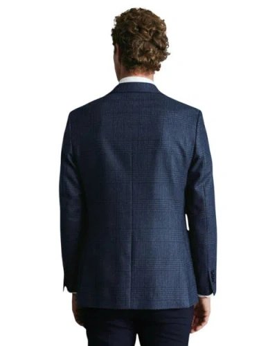 Charles Tyrwhitt Wool Twill Silk Jacket In Blue