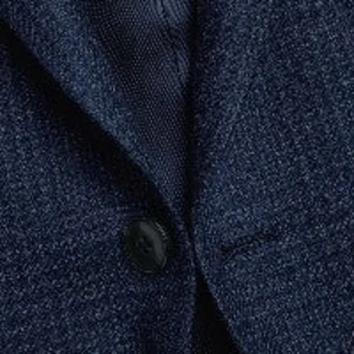 Charles Tyrwhitt Wool Twill Silk Jacket In Blue