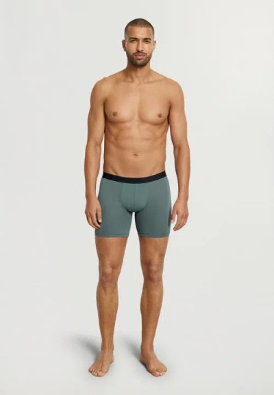 Hanro Micro Touch Long Boxer Brief In Blue