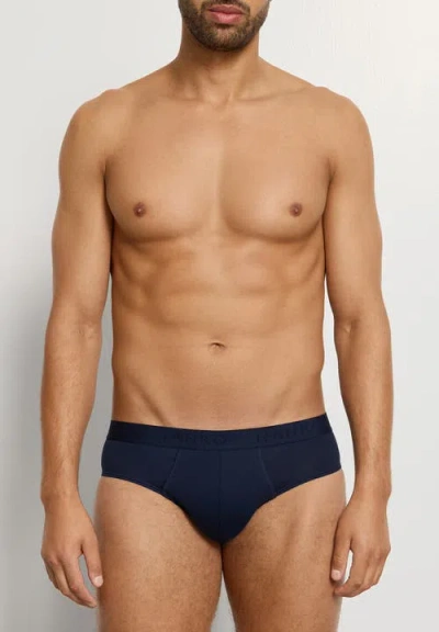 Hanro Cotton Essentials 2-pack Cotton Briefs In Blue