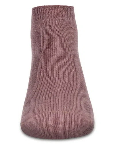 Memoi Basic Silky-soft Gauge Ankle Sock In Brown