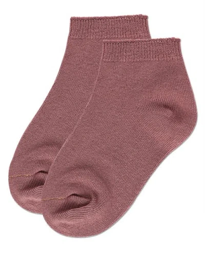Memoi Basic Silky-soft Gauge Ankle Sock In Brown