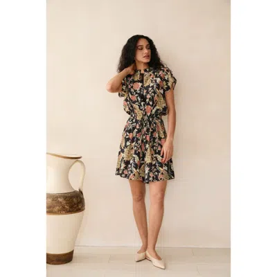 Raishma Samara Black Playsuit In Black