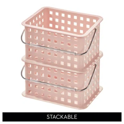 Idesign Small Stackable Shower Caddy Basket In Pink