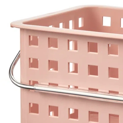Idesign Small Stackable Shower Caddy Basket In Pink