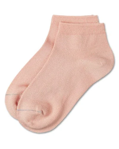 Memoi Basic Silky-soft Gauge Ankle Sock In Pink