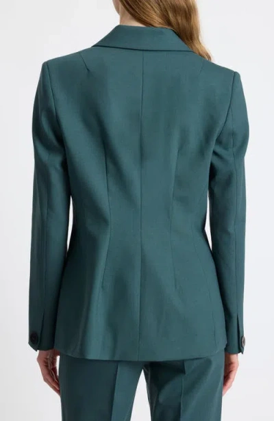 Santorelli Malli Single Button Wool Stretch Jacket In Green