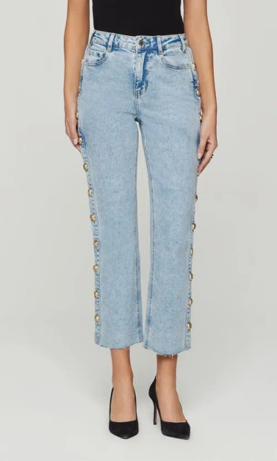 Generation Love Stephen Knot Button Jeans In Blue