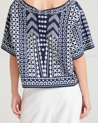 Temperley London Patterned V-neck Top In Multi