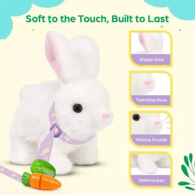 Sperric Interactive Easter Plush Bunny Toy Set With Spinner Egg In Multi