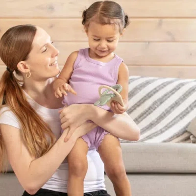 Sperric Easter Plush Bunny And Silicone Teether Gift Set 3-piece In Multi