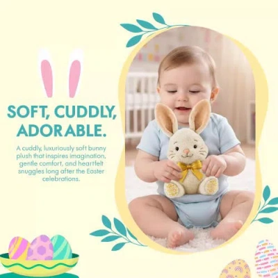 Sperric Plush Bunny With Bow And Silicone Teether Set In Multi