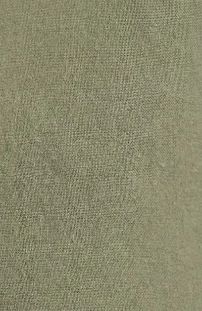 Modenaire Cropped Utility Drawstring Jacket In Green