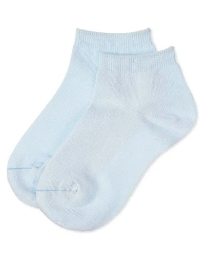 Memoi Basic Silky-soft Gauge Ankle Sock In Blue