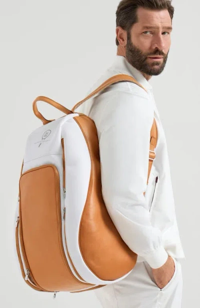 Brunello Cucinelli Zip Leather Backpack In Brown