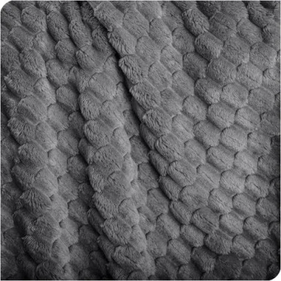 Bare Home Waffle Microplush Fleece Throw Blanket In Gray
