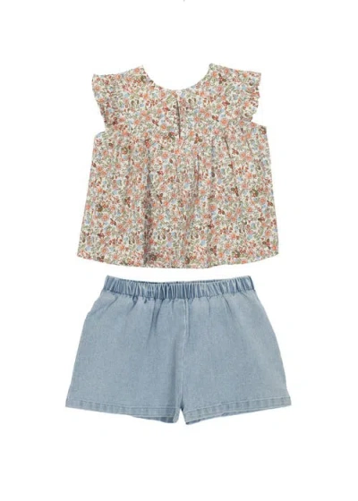 Mabel + Honey Sunset Fields Two Piece Set In Multi