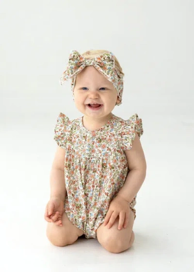 Mabel + Honey Sunset Fields Baby Romper In Multi