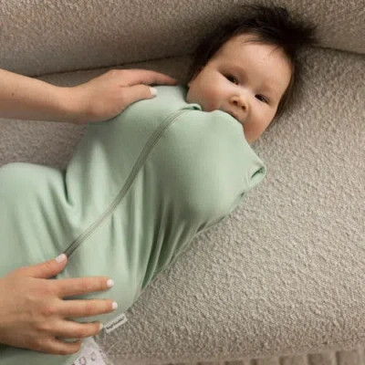 Tiny Twinkle Supersoft Micro-fleece Sleep Sack With Swaddle Transition In Green