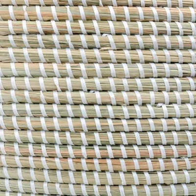 African Modern Solid White Knitting Basket In Neutral